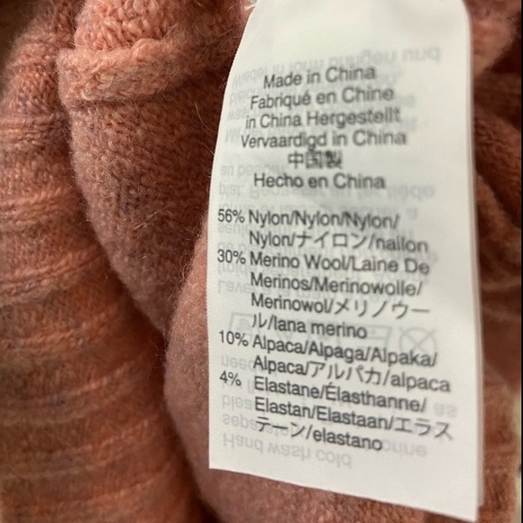 XS 🔖 MADEWELL Inland Turtleneck Sweater NWT Pink Rose - Picture 7 of 11